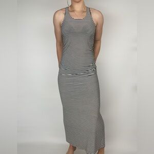 KAMALIKULTURE‎ Go Racerback Stripe Maxi Dress Stretchy Casual Sleeveless